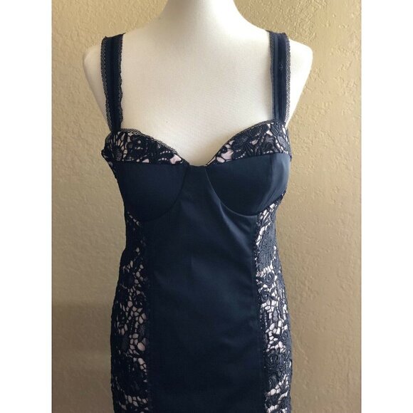 Nasty Gal Collection Womens Black Crochet Lace Dark Habits Sweet Heart Dress - Picture 4 of 12